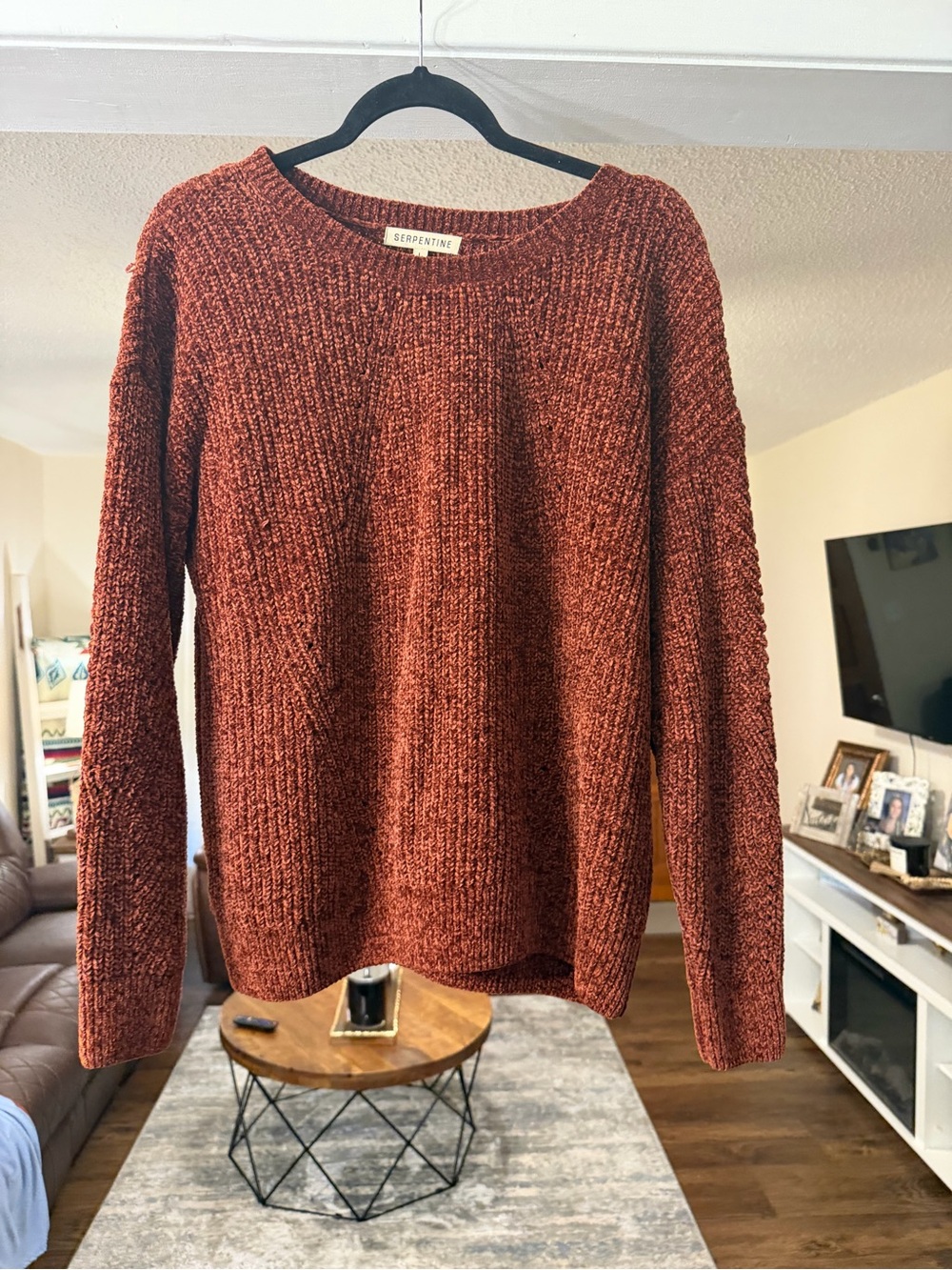 Women's Burnt Orange Crewneck Sweater